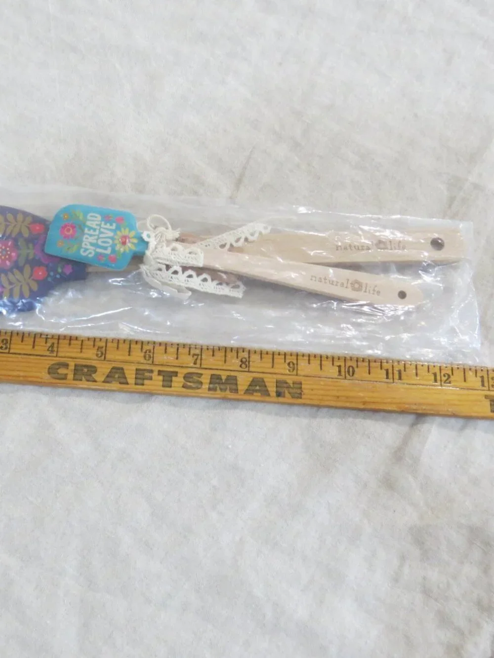 New Natural Life Spatula Set  (1 Regular 1 Mini) Flower